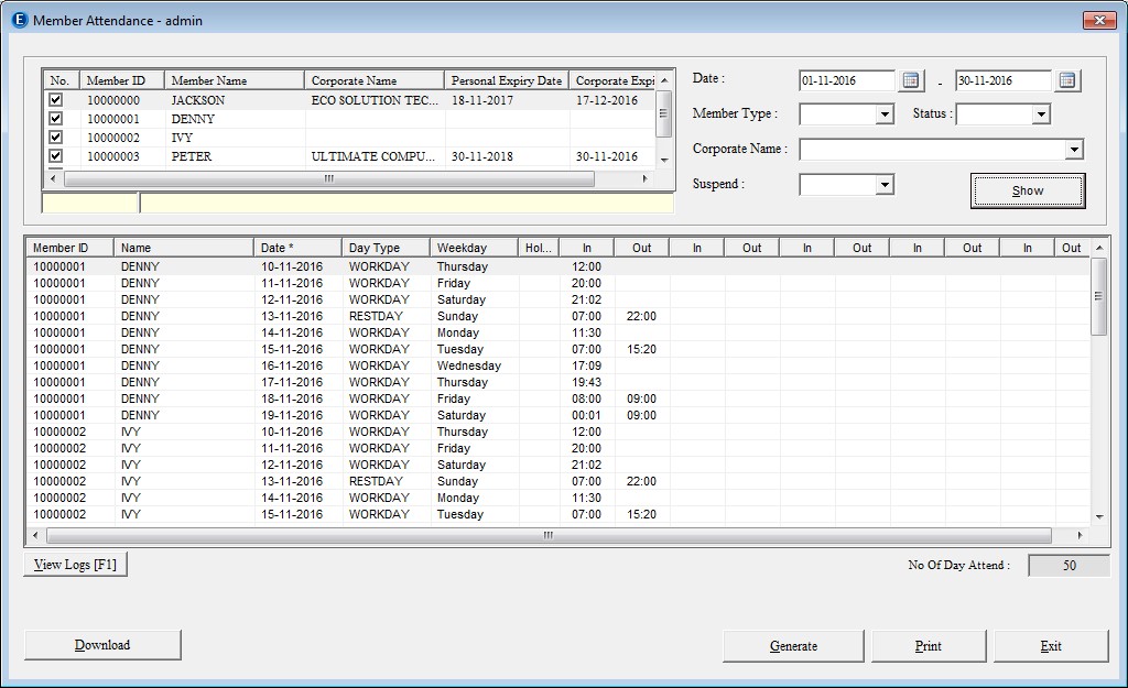 ECO Attendance System